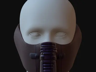 Gas mask helmet 3d model scifi Low-poly  Low-poly 3D model 304