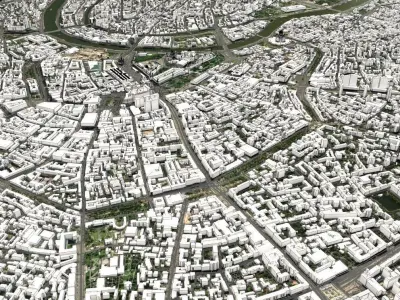 Cityscape Moscow Russia 3D model