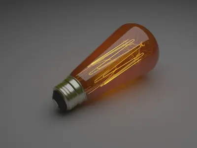 Edison Light Bulb 3D model