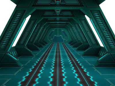 Sci Fi Modular levels 3d model Low-poly 3D model