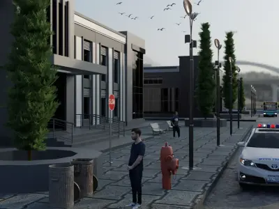 Modern Center of City  3D model