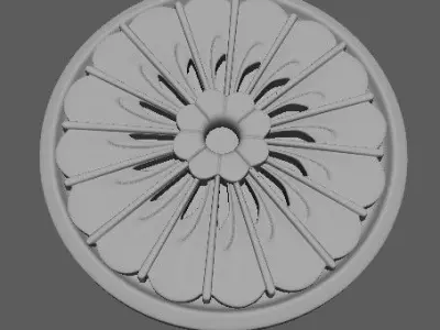 rosette flower 3D model 7