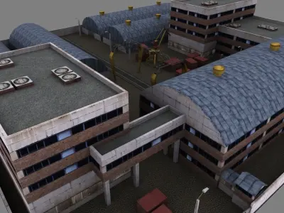 factory constructor  Low Poly Low-poly 3D model