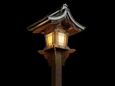 Lamp post japan 3D model