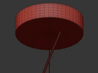 MANDALAY chandelier with three glass globes hanging from it 3D model