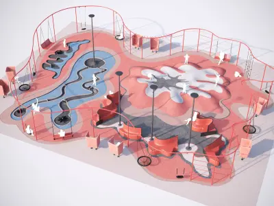 Modern playground 7 3D model