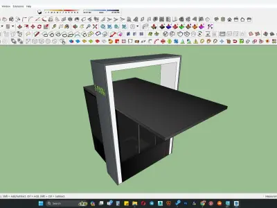 Ticket booth 3d model 3D model