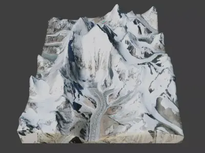 Everest Mountain Low-poly 3D model