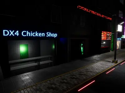 Cyberpunk City PACK and Street assets Low-poly 3D model