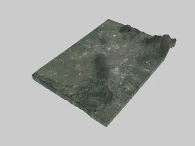 Torino City Low-poly 3D model