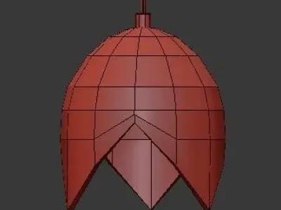 Untitled three concrete pendant lights 3D model