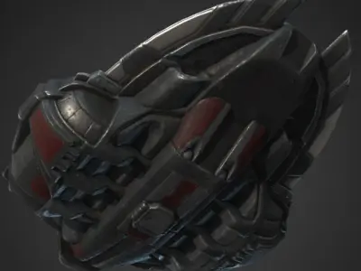 Lowpoly Pirate SpaceShip Low-poly 3D model