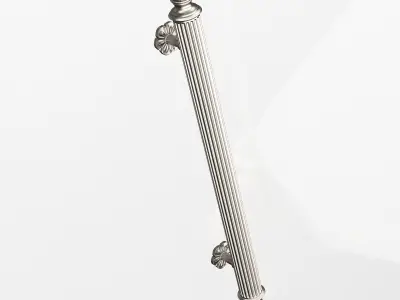 Classic Door Handle 05 Chrome Low-poly 3D model