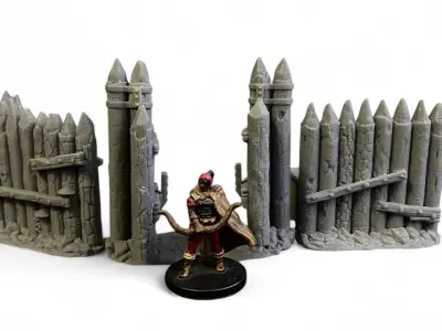 Palisade Walls 3D print model