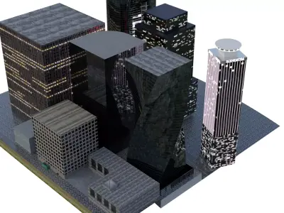 City buildings 3D model