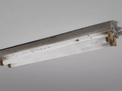 Realistic Low-Poly Scanned Tube Light Asset Low-poly 3D model