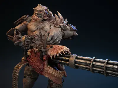 Biochemical Monster 08 Low-poly 3D model