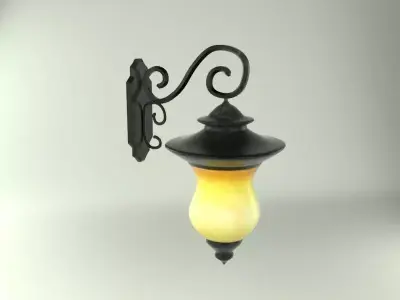 Wall Lamp Low-poly 3D model