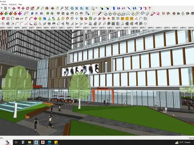 CITYSCAPE WITH BUILDINGS 3D MODEL 3D model