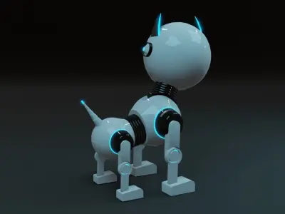 Cyber Dog -  Dog Robot Low-poly 3D model