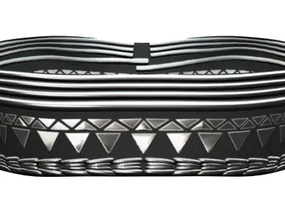 Rapper Metalic Tube Top Low-poly 3D model