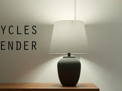 3d Lamp table with shade Free 3D model