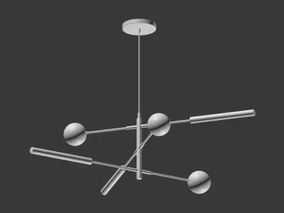 Runna Minimalist Channdelier Lampatron 3D model