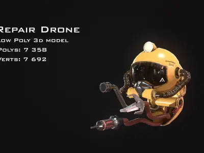 Repair Drone Low-poly 3D model purchase