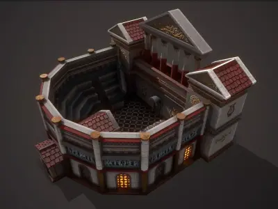 Roman Greek Odeum theatre Low-poly 3D model