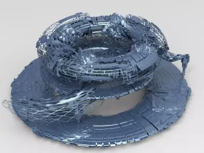 Genma realm sci fi platform 7  3D model