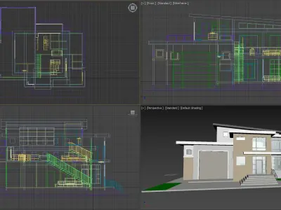 Modern House - BIG-GR Low-poly 3D model