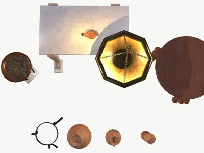  Roman furniture - Roman Villa pack Free low-poly 3D model