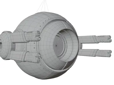 Sci-Fi - Drone - Probe Low-poly 3D model