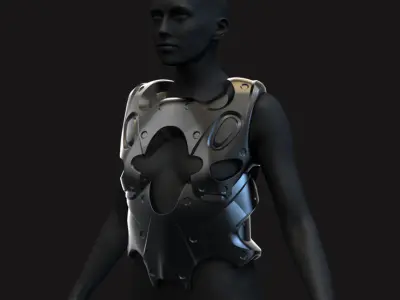 27 Female Scifi Suits KitBash with Uvs Plus ZTL LP HP Low-poly 3D model