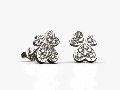 Heart earrings 3D print model get