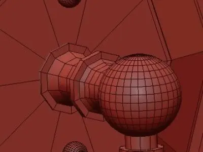 Untitled bathroom light fixture with glass shade 3D model