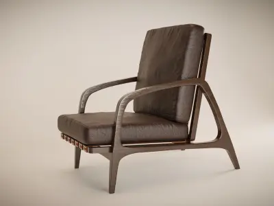Lounge Armchair - Photorealistic 3D Model Low-poly 3D model