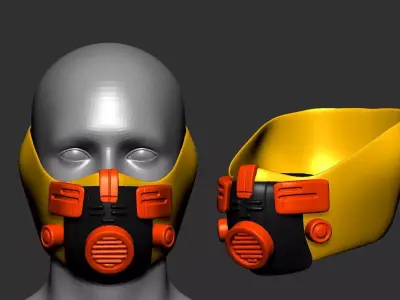 helmet high poly sculpt 3d printable  3D model 91