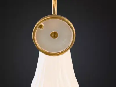 Golden Elegance Sconce Low-poly 3D model