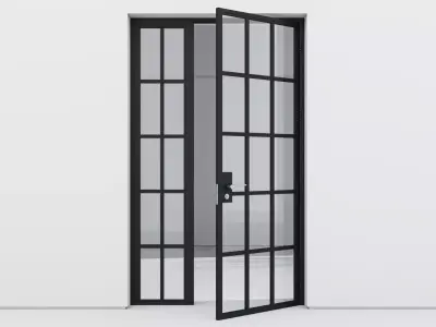 Aluminium door 168 3D model