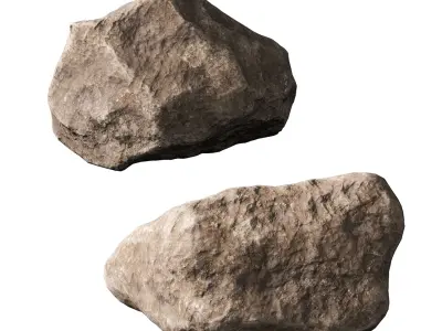 Low Poly Stones Set 04 3D model