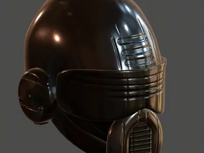 Gas mask helmet 3d model scifi Low-poly  Low-poly 3D model 337