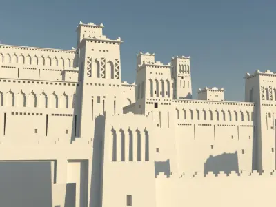 Morocco traditionnel building 3D model