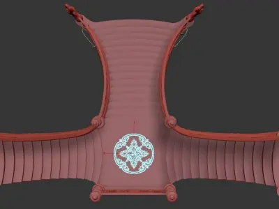 classic stairs entrance hall 3D model Texture