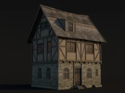 Fantasy Medieval House 05 3D model