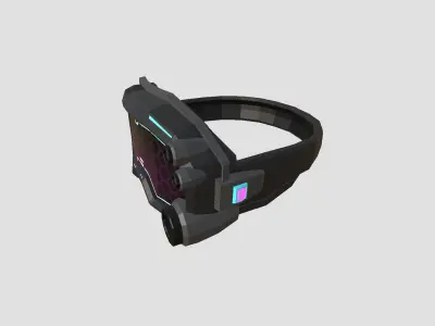 SciFi Glasses Low Poly A06 - Character Design Low-poly 3D model