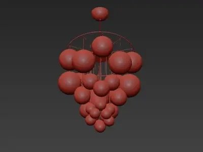 Astounding grape chandelier 3D model