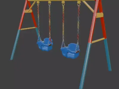 Playground Swing Set 3D model