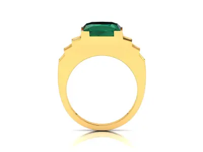 Solitaire Engagement Wedding Princess Stone Ring 3D print model