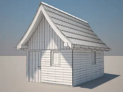 Cartoon Medieval House 05 3D model
